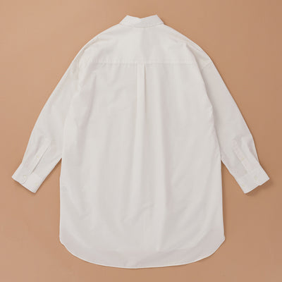 organic cottonオーバーサイズシャツ(ユニセックス)【HaTaKaKe shiro】