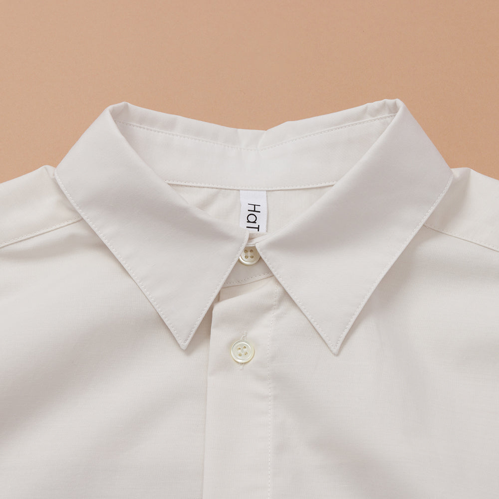 organic cottonオーバーサイズシャツ(ユニセックス)【HaTaKaKe shiro】