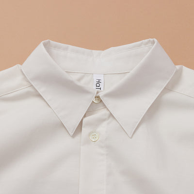 organic cottonオーバーサイズシャツ(ユニセックス)【HaTaKaKe shiro】