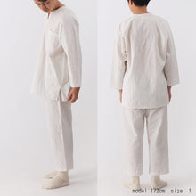 画像をギャラリービューアに読み込む, SHIWAコットン リラックスプルオーバーシャツ(巾着付き)