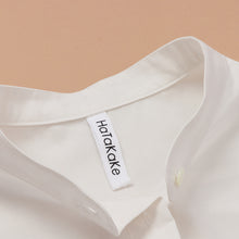 画像をギャラリービューアに読み込む, organic cottonロングシャツ【HaTaKaKe shiro】