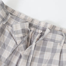 画像をギャラリービューアに読み込む, shuttle ユニセックス チェックパンツ(グレー)