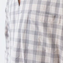 画像をギャラリービューアに読み込む, shuttle ユニセックス チェックシャツ(グレー)