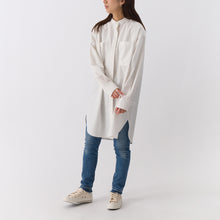 画像をギャラリービューアに読み込む, organic cottonロングシャツ【HaTaKaKe shiro】