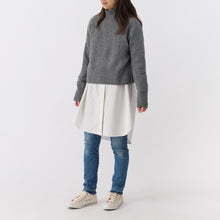 画像をギャラリービューアに読み込む, organic cottonロングシャツ【HaTaKaKe shiro】