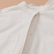 画像をギャラリービューアに読み込む, organic cottonロングシャツ【HaTaKaKe shiro】