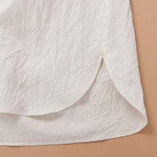 画像をギャラリービューアに読み込む, SHIWAコットン リラックスノーカラーシャツ(巾着付き)