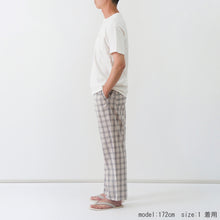 画像をギャラリービューアに読み込む, shuttle ユニセックス チェックパンツ(グレー)