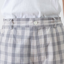 画像をギャラリービューアに読み込む, shuttle ユニセックス チェックパンツ(グレー)
