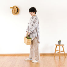 画像をギャラリービューアに読み込む, shuttle チェック チュニック(グレー )