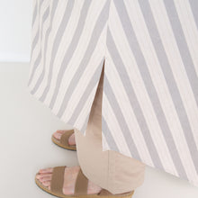 画像をギャラリービューアに読み込む, shuttle ストライプ オーバーワンピース(グレー)