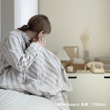 画像をギャラリービューアに読み込む, shuttle ストライプ オーバーワンピース(グレー)