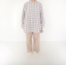 画像をギャラリービューアに読み込む, shuttle チェック チュニック(グレー )