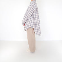 画像をギャラリービューアに読み込む, shuttle チェック チュニック(グレー )