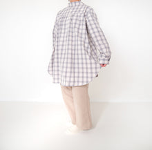画像をギャラリービューアに読み込む, shuttle チェック チュニック(グレー )