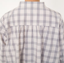 画像をギャラリービューアに読み込む, shuttle チェック チュニック(グレー )