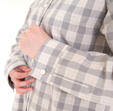 画像をギャラリービューアに読み込む, shuttle チェック チュニック(グレー )