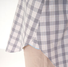 画像をギャラリービューアに読み込む, shuttle チェック チュニック(グレー )