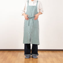 画像をギャラリービューアに読み込む, 綿麻ヘリンボーン エプロン グリーン
