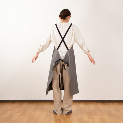 organic cottonエプロン クリームブラウン