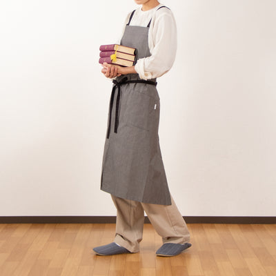 organic cottonエプロン クリームブラウン