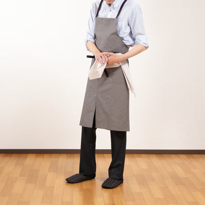 organic cottonエプロン クリームブラウン