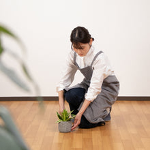 画像をギャラリービューアに読み込む, 綿麻ヘリンボーン エプロン ブラック
