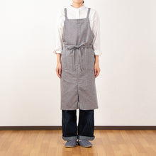 画像をギャラリービューアに読み込む, 綿麻ヘリンボーン エプロン ブラック
