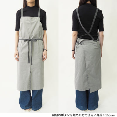 綿麻ヘリンボーンエプロン