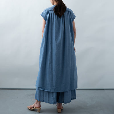 cottonボイル　ギャザーワンピース