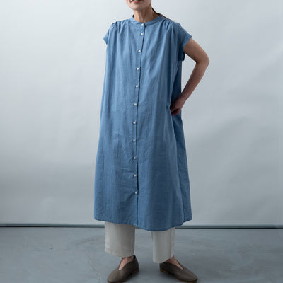 cottonボイル　ギャザーワンピース
