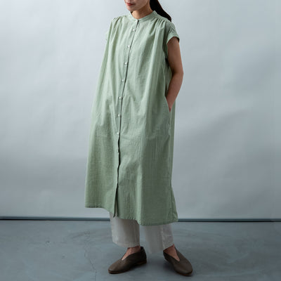 cottonボイル　ギャザーワンピース
