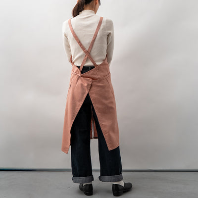 綿麻ヘリンボーン エプロン