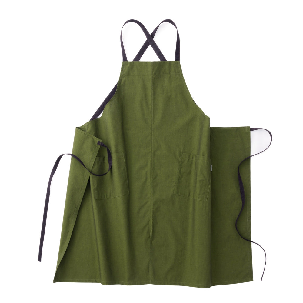 organic cottonエプロン ダークピスタチオ