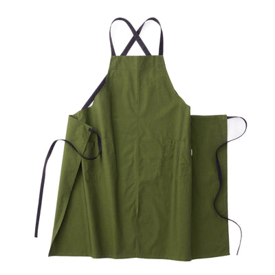 organic cottonエプロン ダークピスタチオ