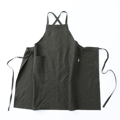 綿キャッチワッシャーエプロン　グリーン