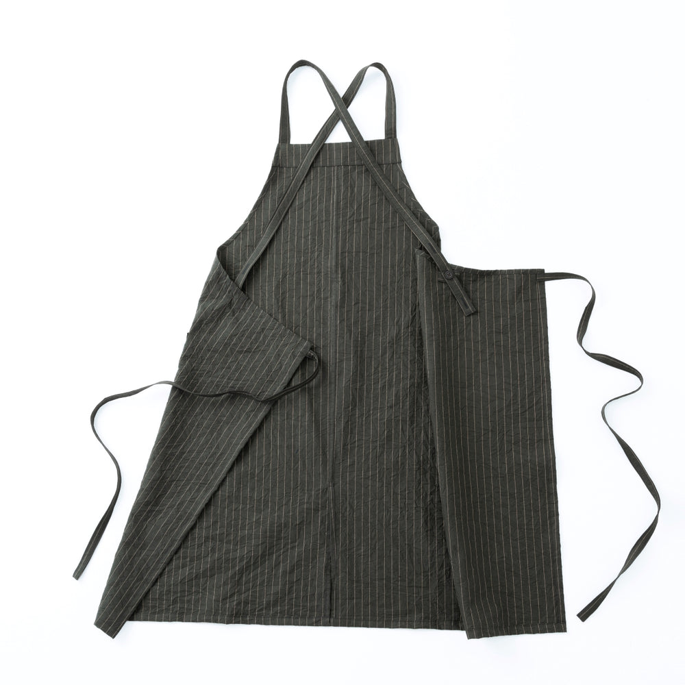 綿キャッチワッシャーエプロン　グリーン