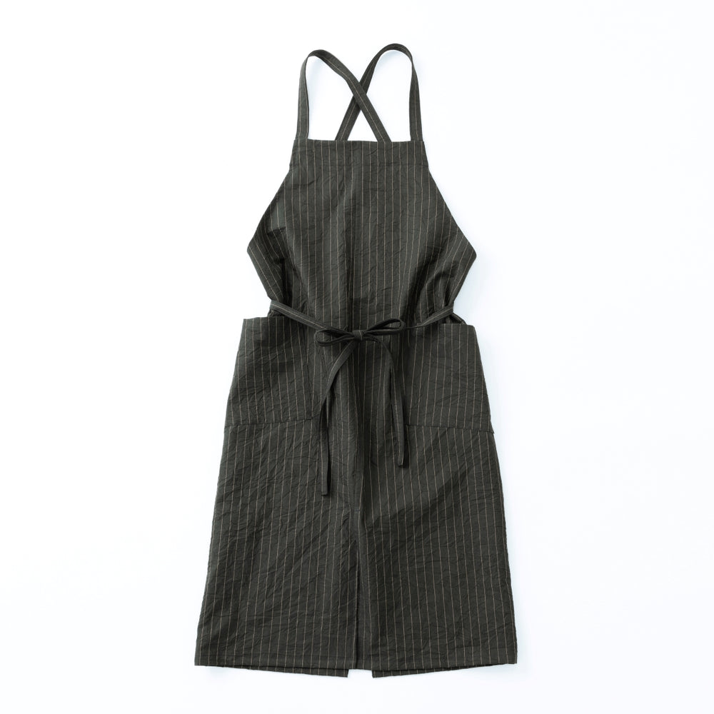 綿キャッチワッシャーエプロン　グリーン