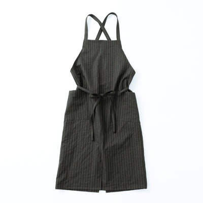 綿キャッチワッシャーエプロン　グリーン