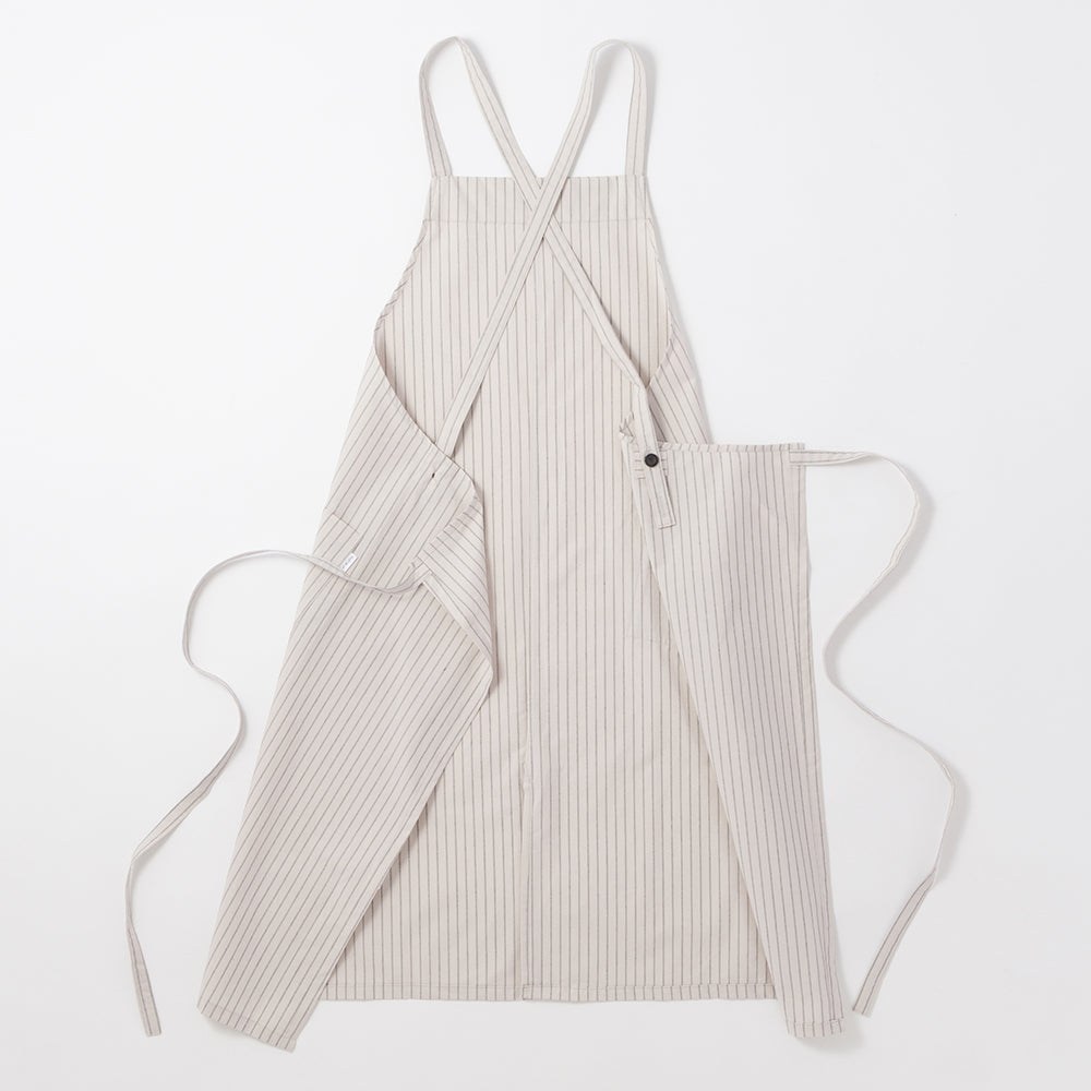 エプロン　コットン　リネン　前掛け　がら organic cottonエプロン – HaTaKaKe