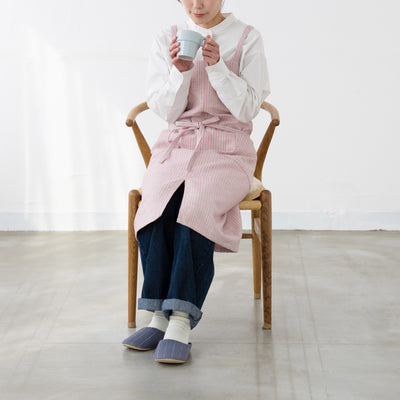 綿ザックリオックスエプロン　レッド