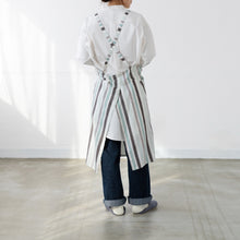 画像をギャラリービューアに読み込む, 綿麻マルチストライプエプロン ウグイス
