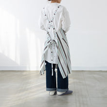 画像をギャラリービューアに読み込む, 綿麻マルチストライプエプロン ウグイス
