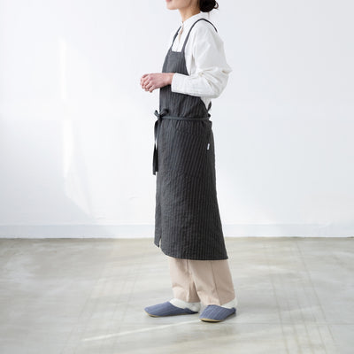 綿キャッチワッシャーエプロン　グリーン