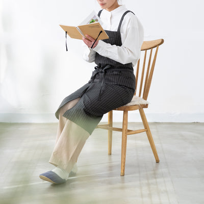 綿キャッチワッシャーエプロン　グリーン