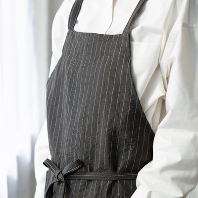 綿キャッチワッシャーエプロン　グリーン