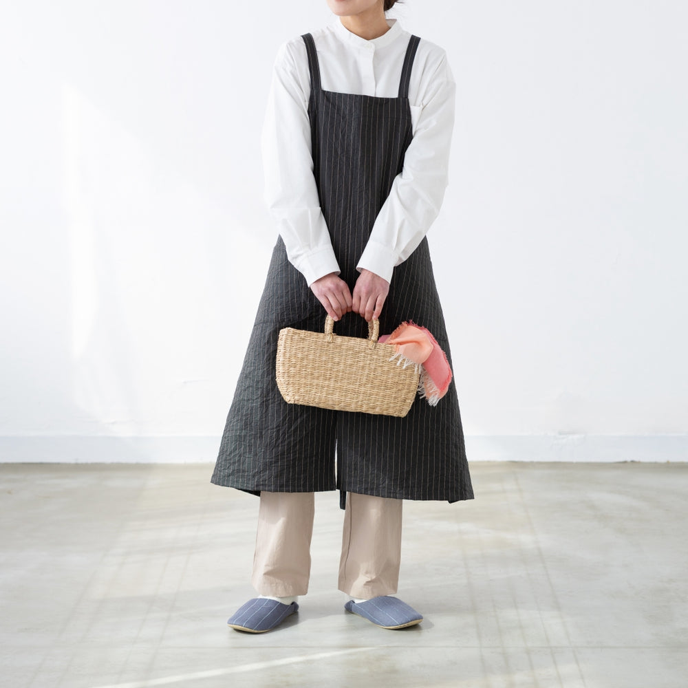 綿キャッチワッシャーエプロン　グリーン