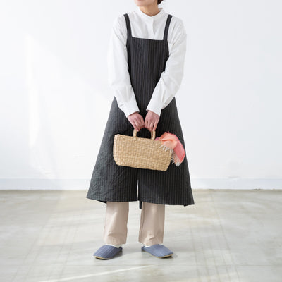 綿キャッチワッシャーエプロン　グリーン