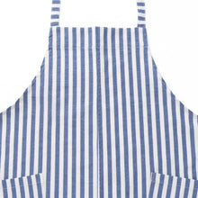 画像をギャラリービューアに読み込む, 綿オックスストライプエプロン　ブルー
