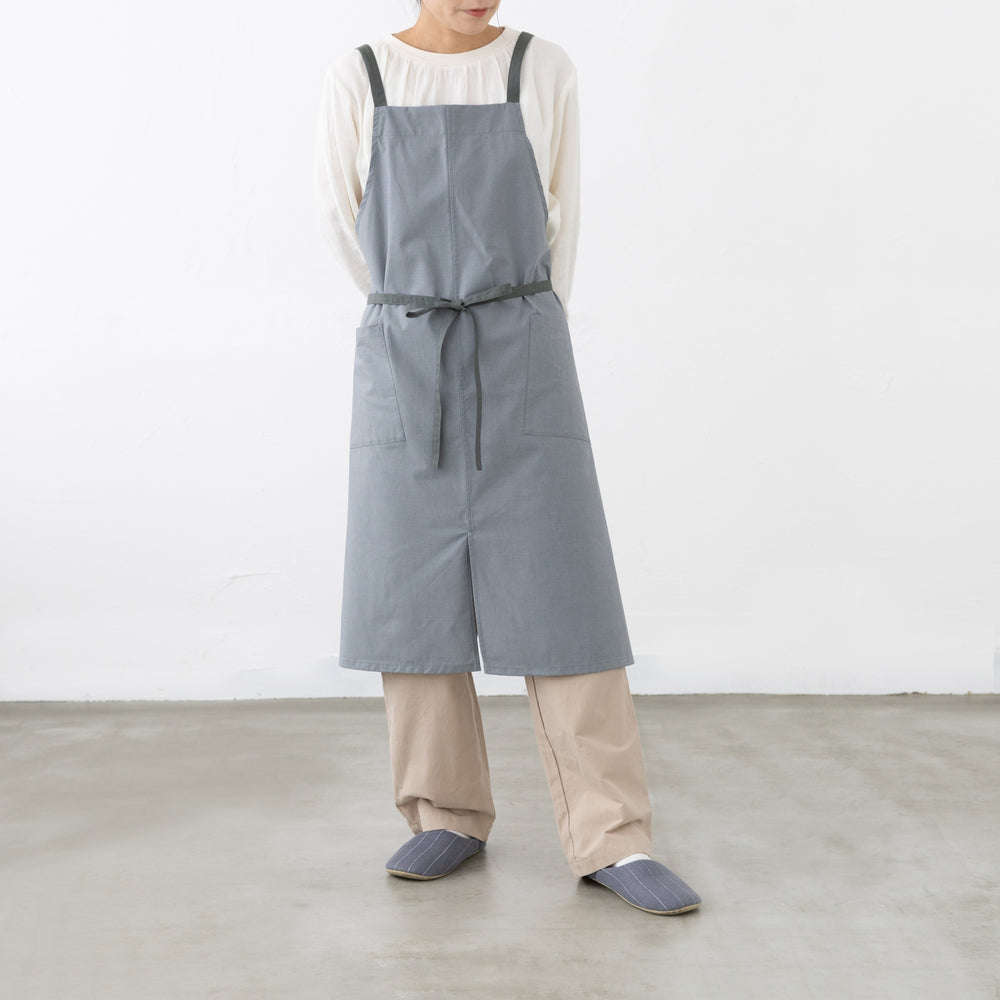 organic cottonエプロン フォググレー